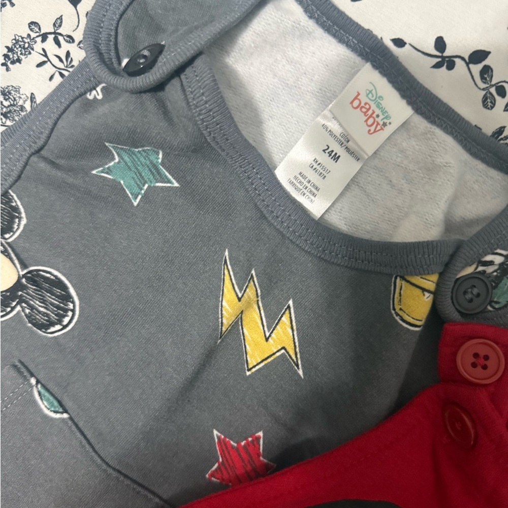Disney Mickey Mouse Pack of Three Overalls for Baby - Picture 5 of 6